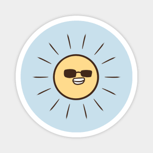 Cool Sun wearing sunglasses Magnet